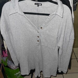 Fashion Nova Light Gray Knit Jumper
